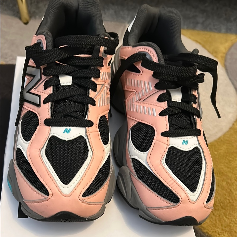 New Balance Pink and Black Sneakers with Chunky Sole